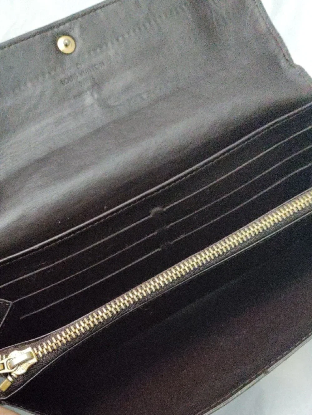 Louis Vuitton Vernis Long Wallet in Dark Burgundy Patent Leather